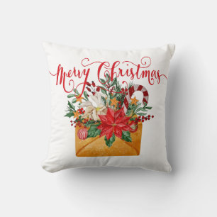 Merry Christmas floral enwicke Kissen
