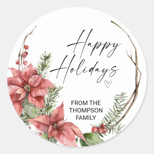 Merry Christmas for Gifts Envelopes Present  Class Runder Aufkleber (Vorderseite)