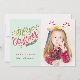 Merry Christmas Foto Card / Adorable / Cute Feiertagskarte
