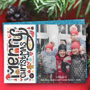 MERRY CHRISTMAS Foto Feiertagskarte
