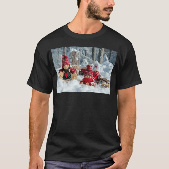 MERRY CHRISTMAS Freunde Junge T-Shirt (Vorderseite)