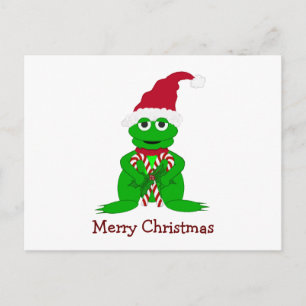 Merry Christmas Frog Feiertagspostkarte