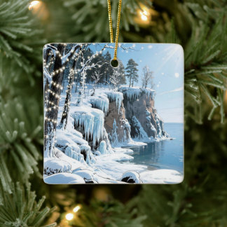 Merry Christmas from Door County, Wisconsin Keramikornament