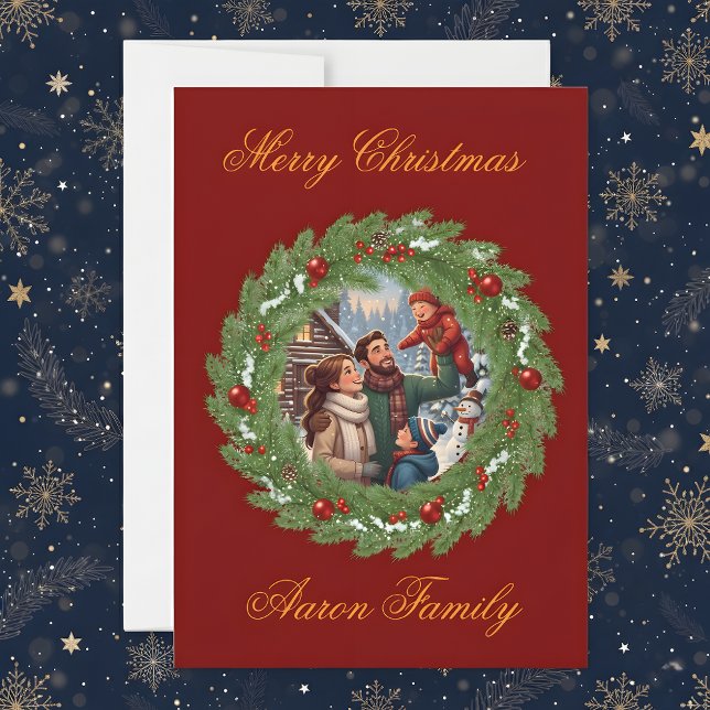 Merry Christmas From Our Family to Yours! Photo Gr Einladung (Von Creator hochgeladen)