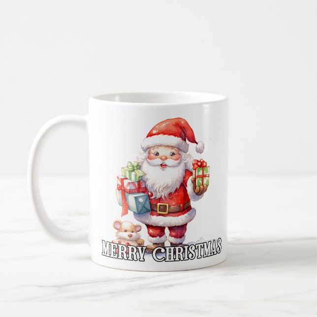 Merry Christmas From Santa Claus Kaffeetasse (Links)