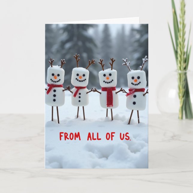 Merry Christmas From Us All Karte (Vorderseite)