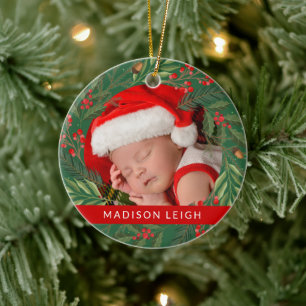 MERRY CHRISTMAS Fügen Sie Ihr Foto Keramik Ornamen Keramik Ornament