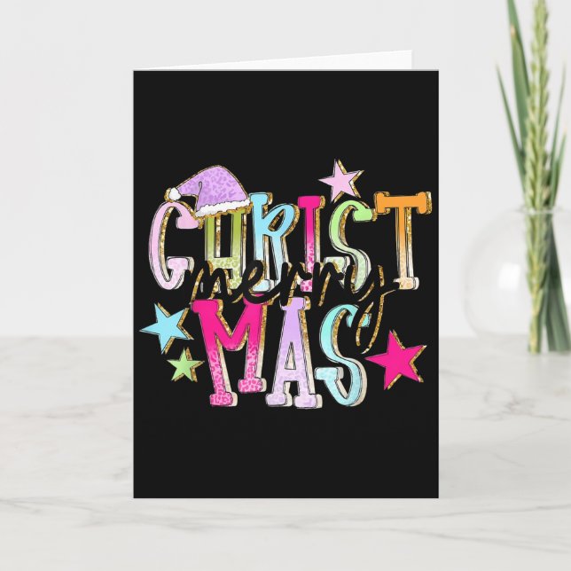 Merry Christmas Funny Santa Squad Pajamas Xmas Hol Karte (Vorderseite)