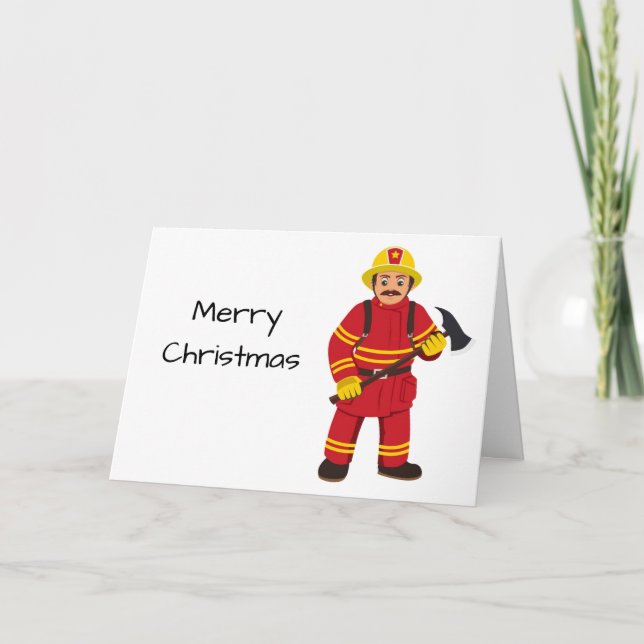 *MERRY CHRISTMAS* FÜR MEIN ***BELIEBTER FIREMAN*** KARTE (Vorderseite)