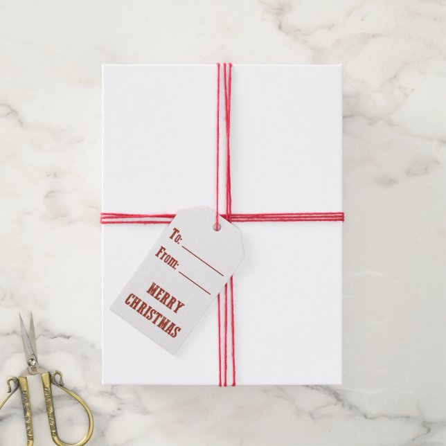 MERRY CHRISTMAS GESCHENKANHÄNGER (Mit Garn)