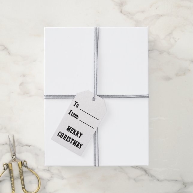 MERRY CHRISTMAS GESCHENKANHÄNGER (Mit Garn)