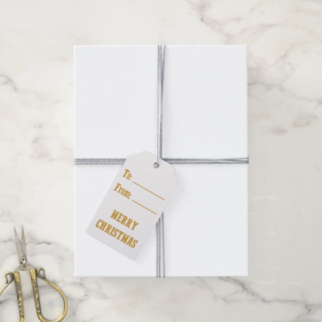 MERRY CHRISTMAS GESCHENKANHÄNGER (Mit Garn)