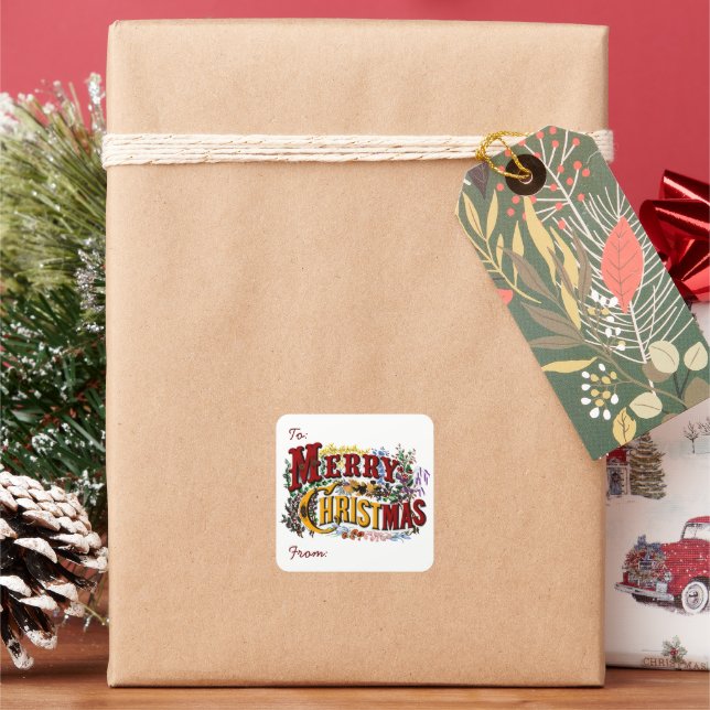 Merry Christmas Gift Tag Stickers (Feiertag)
