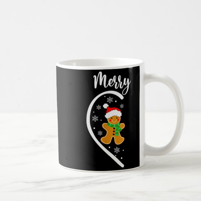 Merry Christmas Gingerbread Couple Christmas Pajam Kaffeetasse (Rechts)
