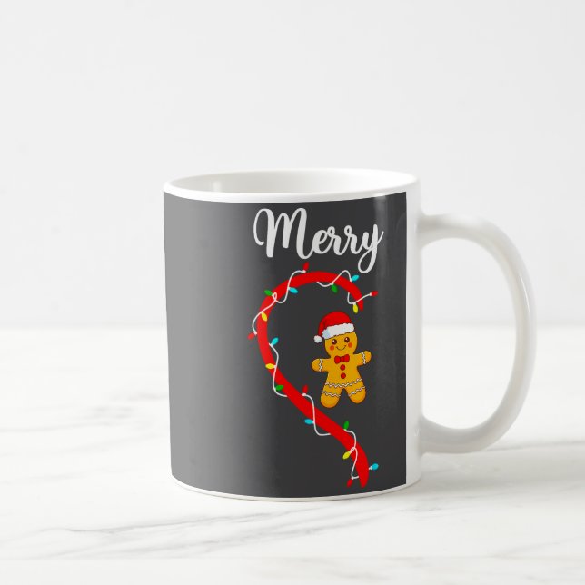 Merry Christmas Gingerbread Couple Xmas Pajamas Ma Kaffeetasse (Rechts)