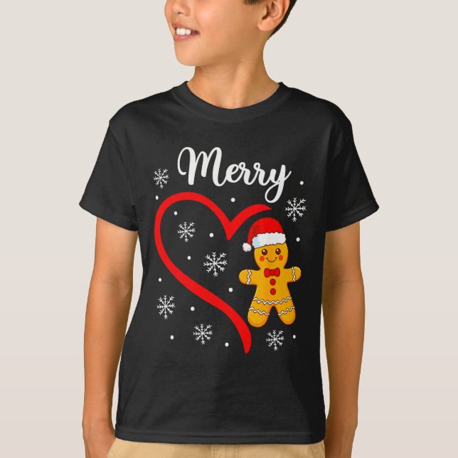 Merry Christmas Gingerbread Family Couples Xmas Pa T-Shirt (Vorderseite)