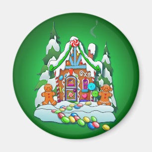 MERRY CHRISTMAS GINGERBREAD HOTEL by SHARON SHARPE Magnet