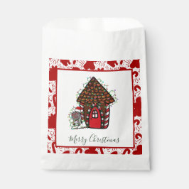 Merry Christmas gingerbread House Favor Bag Geschenktütchen