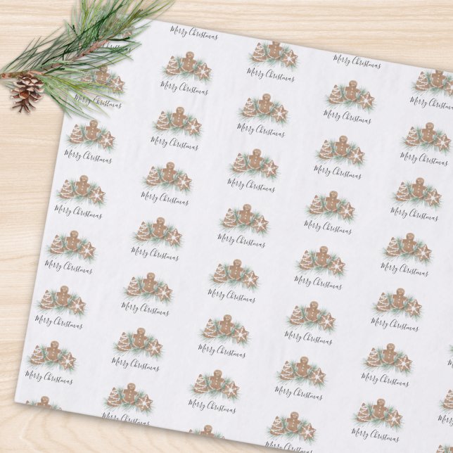 Merry Christmas Gingerbread  Seidenpapier (Von Creator hochgeladen)