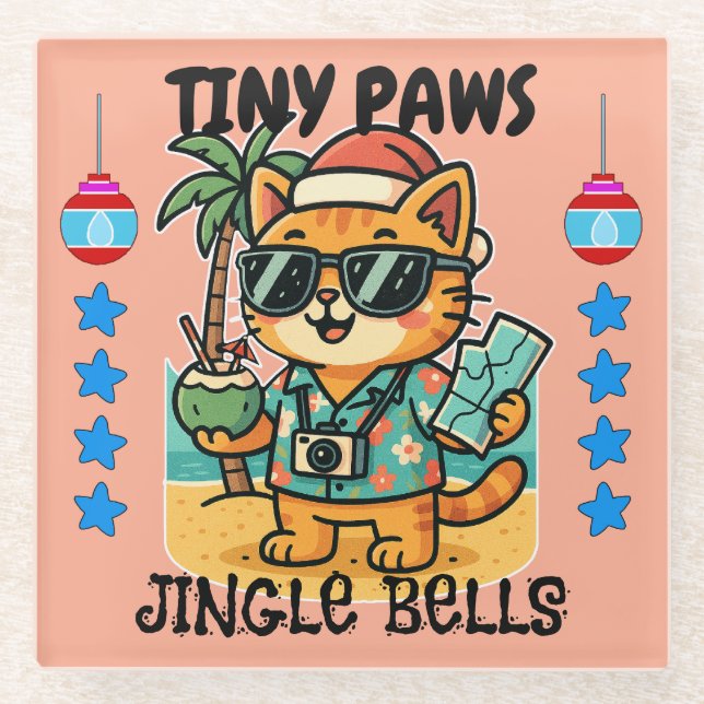 Merry Christmas Glasuntersetzer (Vorderseite)