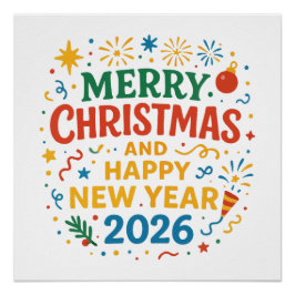 Merry Christmas Glossy Poster