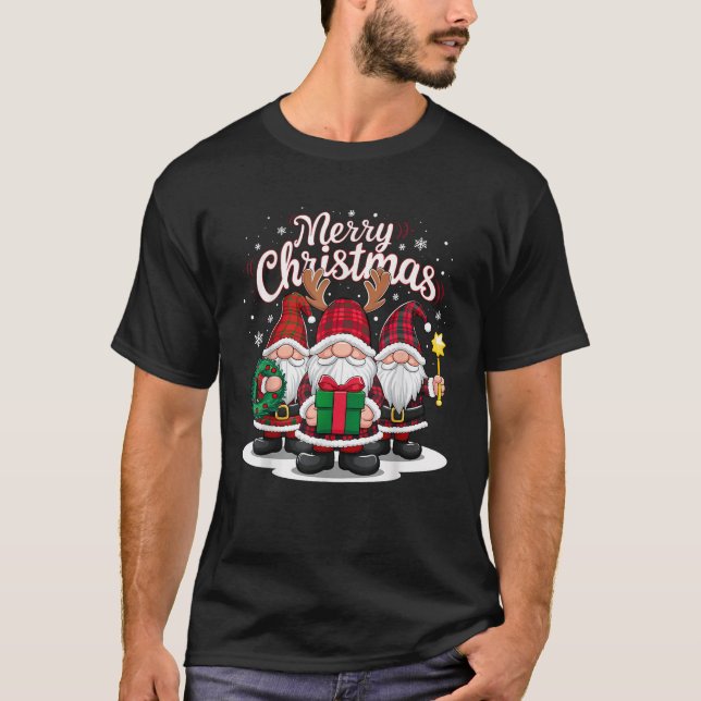 Merry Christmas Gnome Family Matching Pjs Christma T-Shirt (Vorderseite)