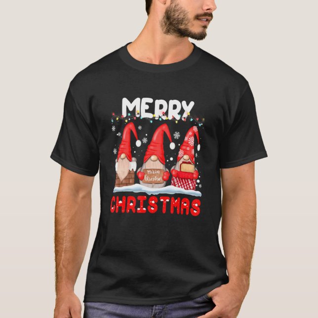 Merry Christmas Gnome  Matching Family Kids Adults T-Shirt (Vorderseite)
