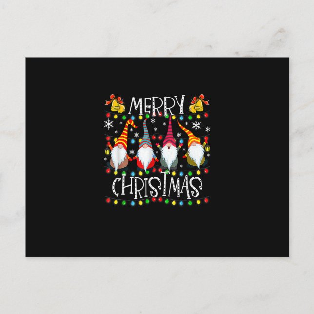 Merry Christmas Gnome Matching Family Party Pajama Postkarte (Vorderseite)