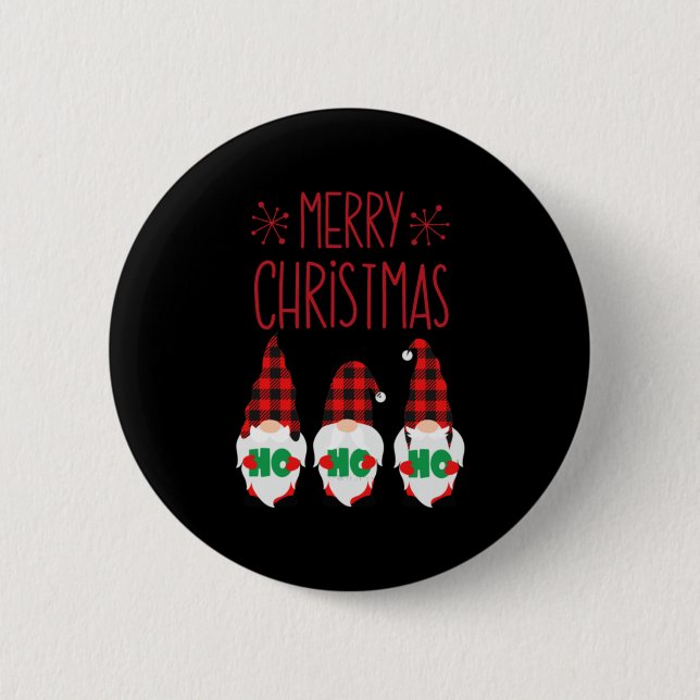 MERRY CHRISTMAS GNOMES BUTTON (Vorderseite)