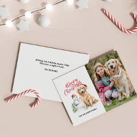 MERRY CHRISTMAS GOLDEN RETRIEVER SINGLE FOTO