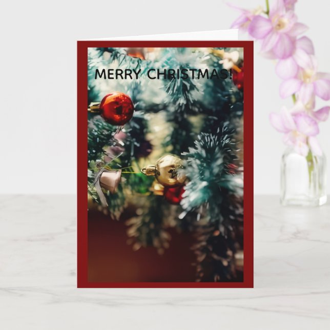 Merry Christmas Greeting Card Karte (Orchidee)
