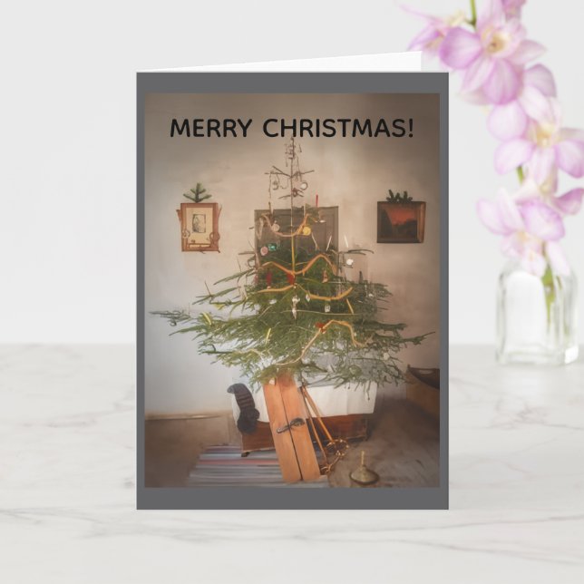 Merry Christmas Greeting Card Karte (Orchidee)
