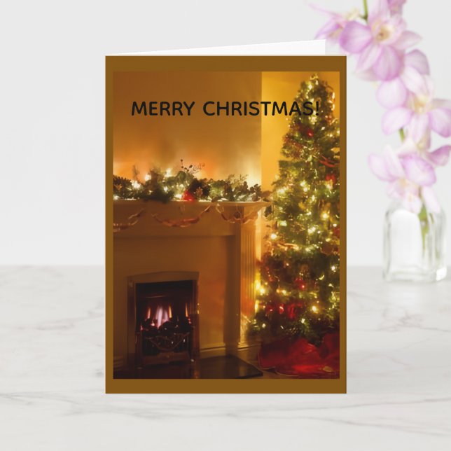 Merry Christmas Greeting Card Karte (Orchidee)
