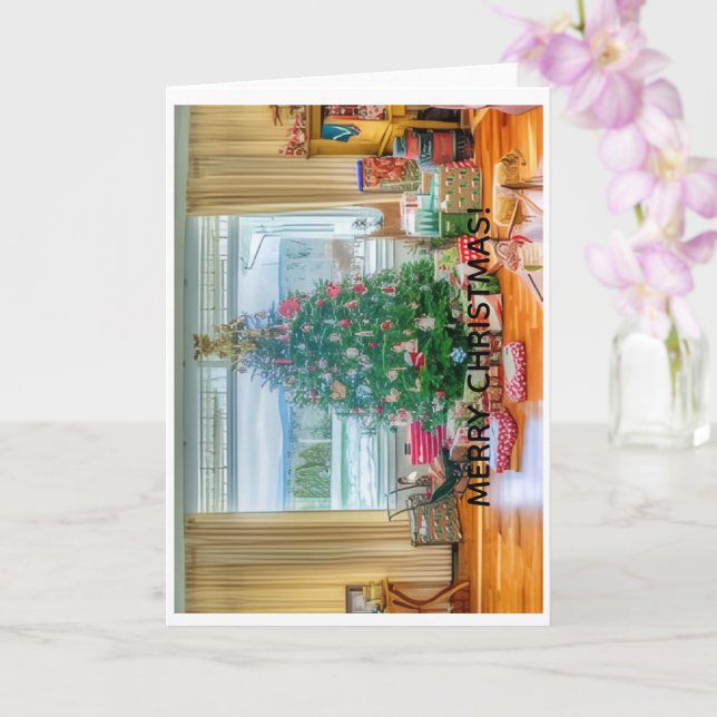 Merry Christmas Greeting Card Karte (Orchidee)