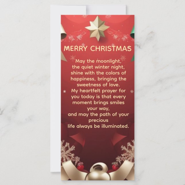 Merry Christmas Greeting Card with Festive Ribbons Karte (Vorderseite)