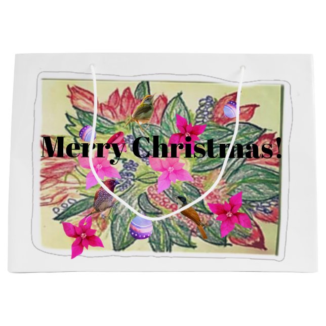 Merry Christmas! Große Geschenktüte (Vorderseite)