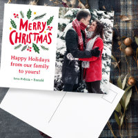 MERRY CHRISTMAS HandGezeichnet Ferienhaus CUSTOM F