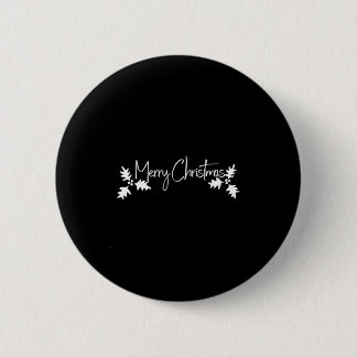 Merry Christmas Handwriting Script With Holly Button