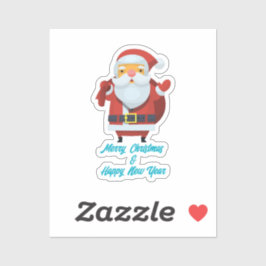 Merry Christmas & Happy New Year Aufkleber