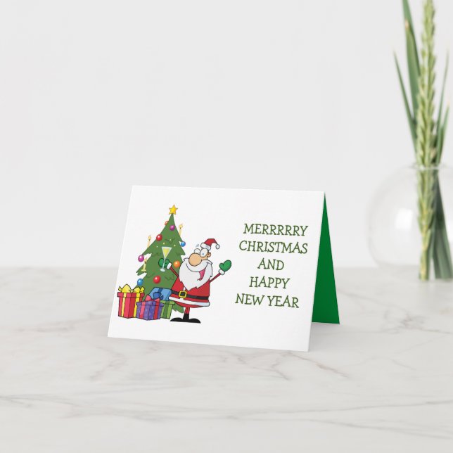 MERRY CHRISTMAS/HAPPY NEW YEAR CARD KARTE (Vorderseite)
