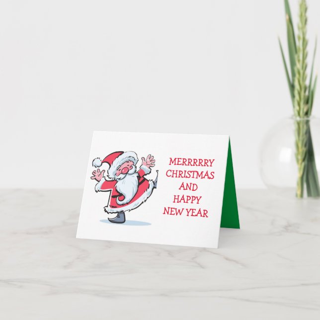 MERRY CHRISTMAS/HAPPY NEW YEAR CARD KARTE (Vorderseite)