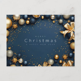 Merry Christmas & Happy New Year Feiertagspostkarte