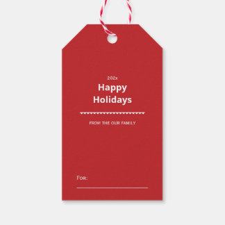 Merry Christmas & Happy New Year Geschenkanhänger