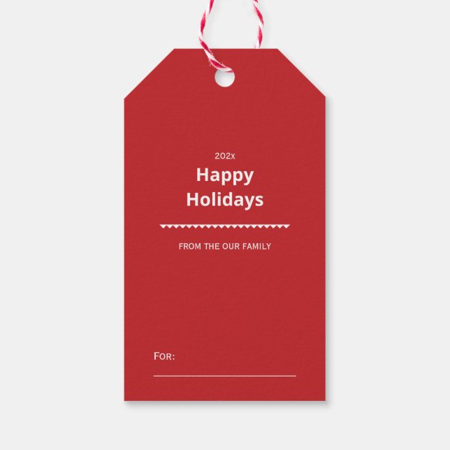 Merry Christmas & Happy New Year  Geschenkanhänger (Rückseite)