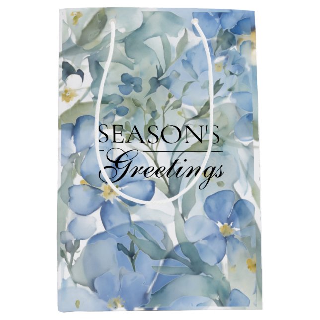 Merry Christmas Happy New Year Holiday Season Mittlere Geschenktüte (Vorderseite)