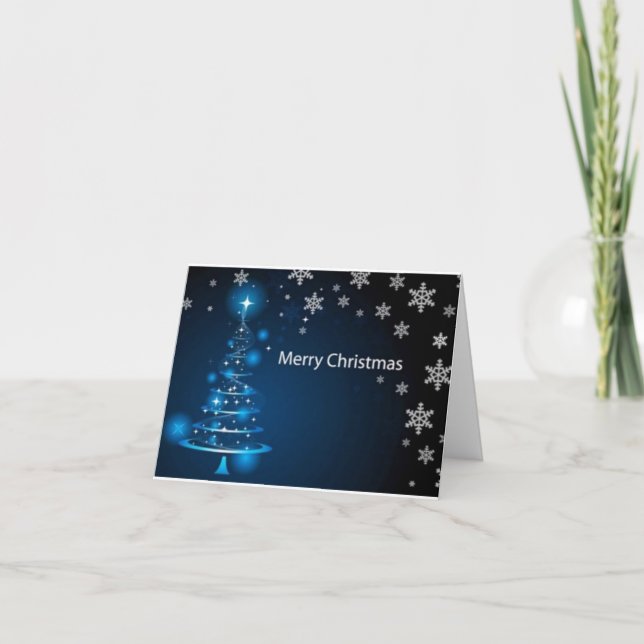 MERRY CHRISTMAS/HAPPY NEW YEAR TREE CARD KARTE (Vorderseite)