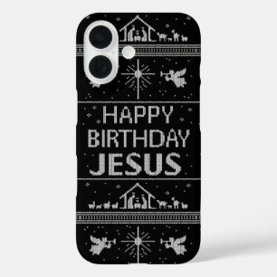 Merry CHRISTmas hässlich Sweater Religion religiös iPhone 16 Hülle