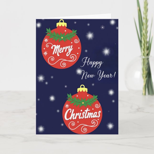 Merry Christmas Holiday Card Karte (Vorderseite)