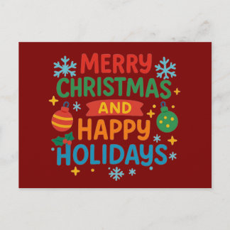 Merry Christmas Holiday Cards  Feiertagspostkarte