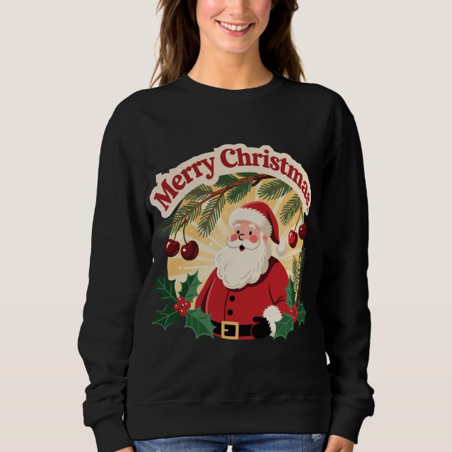 Merry Christmas Holiday Design Sweatshirt (Vorderseite)